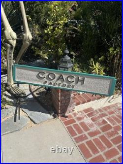 Coach Factory Double sided store display sign authentic vintage Rare