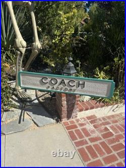 Coach Factory Double sided store display sign authentic vintage Rare