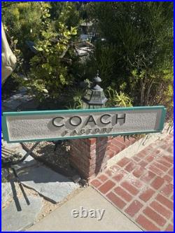 Coach Factory Double sided store display sign authentic vintage Rare