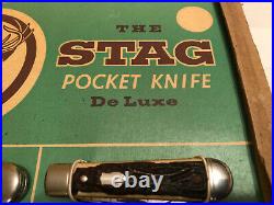 Colonial Vintage The Stag Pocket Knife De Luxe Advertising Display And 11 Knives