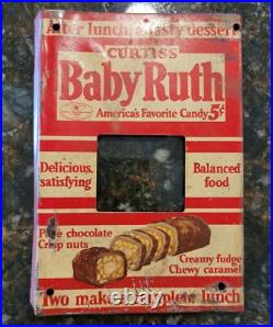 Curtiss Baby Ruth Candy Bar Metal Store Display Vintage 6.5 X 4.5 PART ONLY