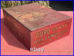 DURO Decal Sign Maker Letter & Numbers Metal Vintage Store Display 1950's Art