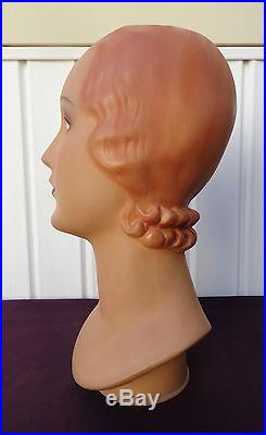 Decoeyes Mannequin Head/Bust Vintage 1920s Style Store Hat Display Ruby
