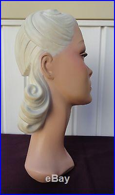 Decoeyes Mannequin Head/Bust Vintage 1940s Style Store Hat Display Emma