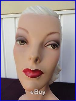 Decoeyes Mannequin Head/Bust Vintage 1940s Style Store Hat Display Emma