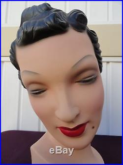 Decoeyes Mannequin Head/Bust Vintage 1940s Style Store Hat Display UNUSUAL Pam