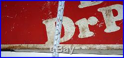 Dr Pepper Sign Be A Pepper Drink Dr Pepper Soda Store Display Metal Vtg Sign 22