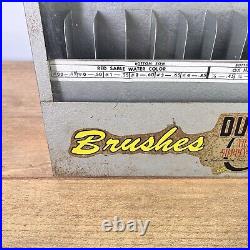 Duro Paint Brushes Antique Metal Advertising Display Case Store SALES DISPLAY Duro Paint Brushes Antique Metal Advertising Display Case Store SALES DISPLAY