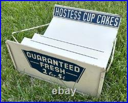EARLY Vintage HOSTESS CUP CAKES Metal Store Display Rack Stand Advertising RARE