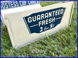 EARLY Vintage HOSTESS CUP CAKES Metal Store Display Rack Stand Advertising RARE