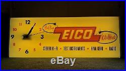 EICO Stereo Advertising Clock Only One In The World Vintage