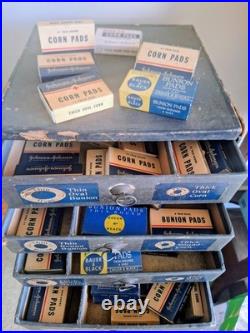 Early 1900s Johnson & Johnson Corn & Bunion Cabinet General Store Display Ex