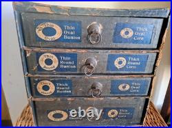 Early 1900s Johnson & Johnson Corn & Bunion Cabinet General Store Display Ex