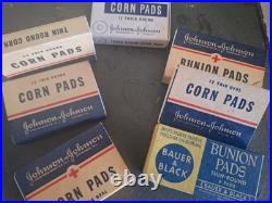 Early 1900s Johnson & Johnson Corn & Bunion Cabinet General Store Display Ex