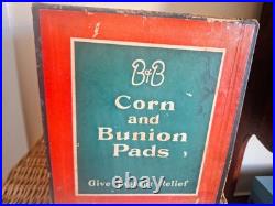 Early 1900s Johnson & Johnson Corn & Bunion Cabinet General Store Display Ex