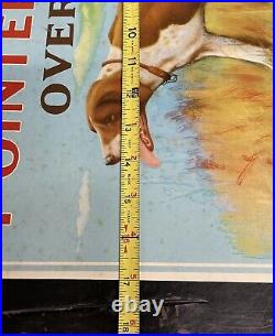 Early Vintage Heavy Card Stock Pointer Brand Overalls Advertising Sign Display