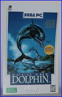 Ecco The Dolphin Sega PC Genesis Store Display Plastic Sign Poster Promo Vintage