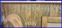 Extremely Rare! Antique Stetson Hats Store Display Vintage Clothing Sign