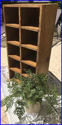 Farmhouse Vintage Cubby Cubbie Wood Cabinet Primitive Store Display Box Holes