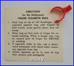 Finger Cigarette Ring Store Display Hollywood Vintage Original Standee Fold-Out