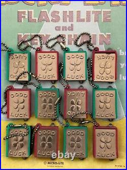 Flashlight Keychain Display Counter-Top Store Toy Lucky Charm Lite Vintage 1940s