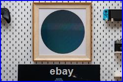 Framed Silicon Wafer Display for Vintage CPU Microchips Tech Wall Art