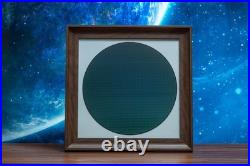 Framed Silicon Wafer Display for Vintage CPU Microchips Tech Wall Art