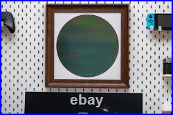 Framed Silicon Wafer Display for Vintage CPU Microchips Tech Wall Art (8 inch)