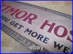 GETMOR HOSIERY You Get More Wear Old Reverse Glass Store Display Ad Sign