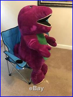 GIGANTIC Vintage Barney JC Penny Store Display Plush Stuffed Purple Dinosaur 52