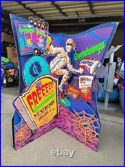 Goosebumps 90s Pepsi Frito Lay mad dog Display Ad Sign Vtg 3d standee large