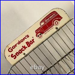 Gordon's Snack Bar Countertop Store Display Rack Car Logo Vintage Advertisement