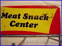 Great Vintage Slim Jim Meat Snack Center Advertising Sign Counter Display Rack