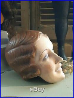 Great, antique, art-deco mannequin, flapper girl, charleston, mannequin head, female