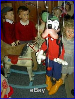 HUGE 4' Store display, vintage labeled, PELHAM Disney, GOOFY, Marionette Puppet