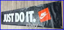 HUGE Vintage Nike Just Do It Store Display Banner 103X22 Fabric/paper