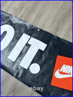 HUGE Vintage Nike Just Do It Store Display Banner 103X22 Fabric/paper