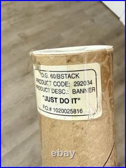 HUGE Vintage Nike Just Do It Store Display Banner 103X22 Fabric/paper