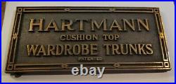 Hartmann Wardrobe Trunks Countertop Sign Store Display Luggage General Store Vtg