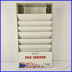 INDUSTRIAL Vintage Metal Fax Center Display Letter Slot Shelf 21x11.5x3.75 VTG