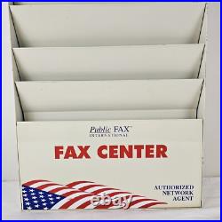 INDUSTRIAL Vintage Metal Fax Center Display Letter Slot Shelf 21x11.5x3.75 VTG
