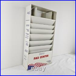INDUSTRIAL Vintage Metal Fax Center Display Letter Slot Shelf 21x11.5x3.75 VTG