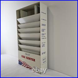 INDUSTRIAL Vintage Metal Fax Center Display Letter Slot Shelf 21x11.5x3.75 VTG INDUSTRIAL Vintage Metal Fax Center Display Letter Slot Shelf 21x11.5x3.75 VTG