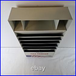 INDUSTRIAL Vintage Metal Fax Center Display Letter Slot Shelf 21x11.5x3.75 VTG