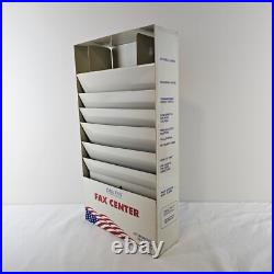 INDUSTRIAL Vintage Metal Fax Center Display Letter Slot Shelf 21x11.5x3.75 VTG