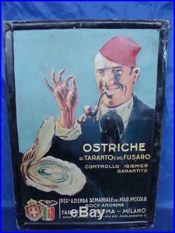 Insegna Ostriche DI Taranto Old Sign Vintage Targa Cartello Made In Italy