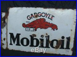 Insegna smaltata Mobiloil Gargoyle old sign vintage