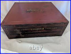 JP Coats Boilfast Thread Display Box Vintage Sewing Thread Nice Vintage Size