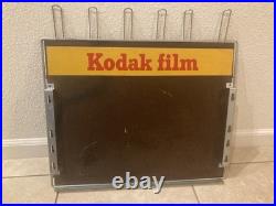 Kodak Film Store Display Rack Vintage Metal Wire Advertising Sign Yellow Red Kodak Film Store Display Rack Vintage Metal Wire Advertising Sign Yellow Red