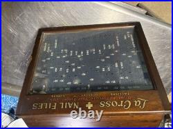 La Cross Display Case Nail Files Scissors Vintage